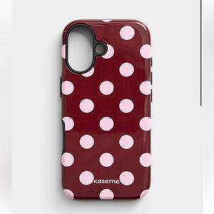 Burgundy Polka Dot Phone Case